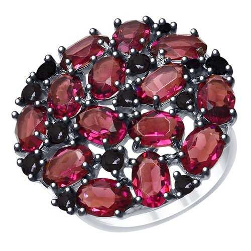 Кольцо женское SOKOLOV из серебра с кристаллами Swarovski и фианитами 94012682 р.19.5 в Зара