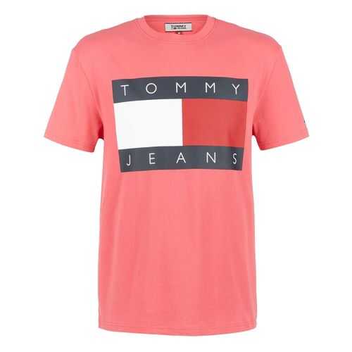 Футболка мужская Tommy Jeans DM0DM07009 T1L розовая S в Зара